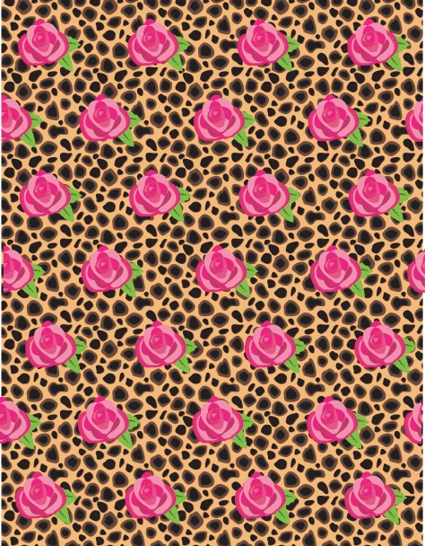 Rose-Flower-Cheetah-Background